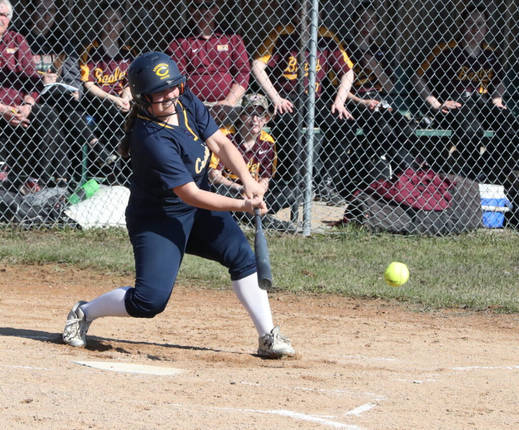 BAGLEY SCORES 10 RUNS IN AN INNING TO BEAT PIRATE SOFTBALL