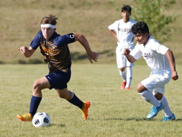 CADEN BOIKE SCORES THREE FIRST HALF GOES TO LEAD PIRATES TO FIRST VICTORY 4-1 OVER MELROSE