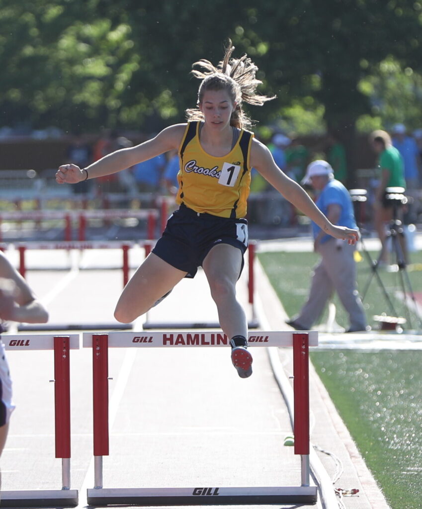EMMA BOROWICZ PLACES 8TH IN THE 300 HURDLES AT STATE TRACK