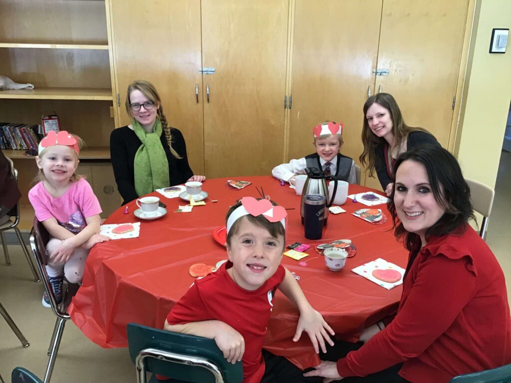CATHEDRAL SCHOOL KINDERGARTEN CLASS INVITES THEIR MOMS FOR SPECIAL VALENTINE’S TEA