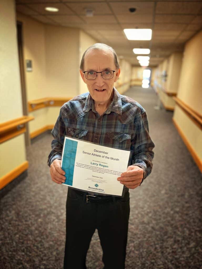 LARRY REGAN WINS DECEMBER BENEDICTINE LIVING COMMUNITY’S SENIOR ATHLETE OF THE MONTH AWARD
