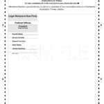 Sample Ballot for Legalize Marijuana Now Party