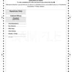Sample Ballot for Republican Party