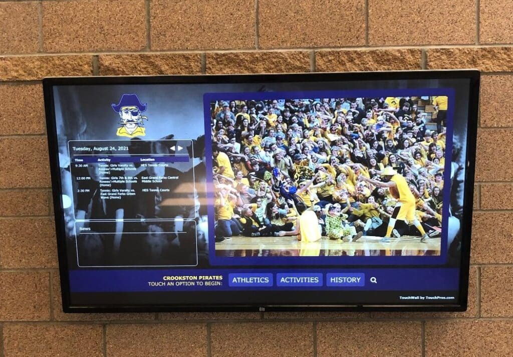 CROOKSTON HIGH SCHOOL UNVEILS NEW TOUCH WALL