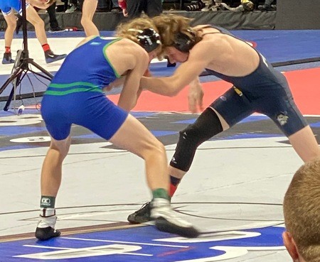 ZACH BROWN ADVANCES TO SEMI-FINALS AND ETHAN BOLL IN WRESTLEBACKS AT STATE WRESTLING