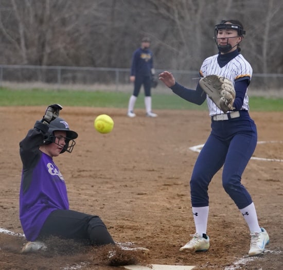 #2 RANKED RED LAKE FALLS NO-HITS CROOKSTON SOFTBALL