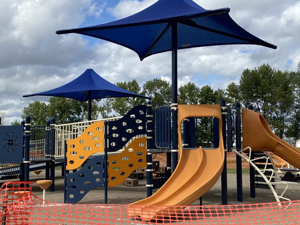 Highland Elementary School all-inclusive playground nearing completion
