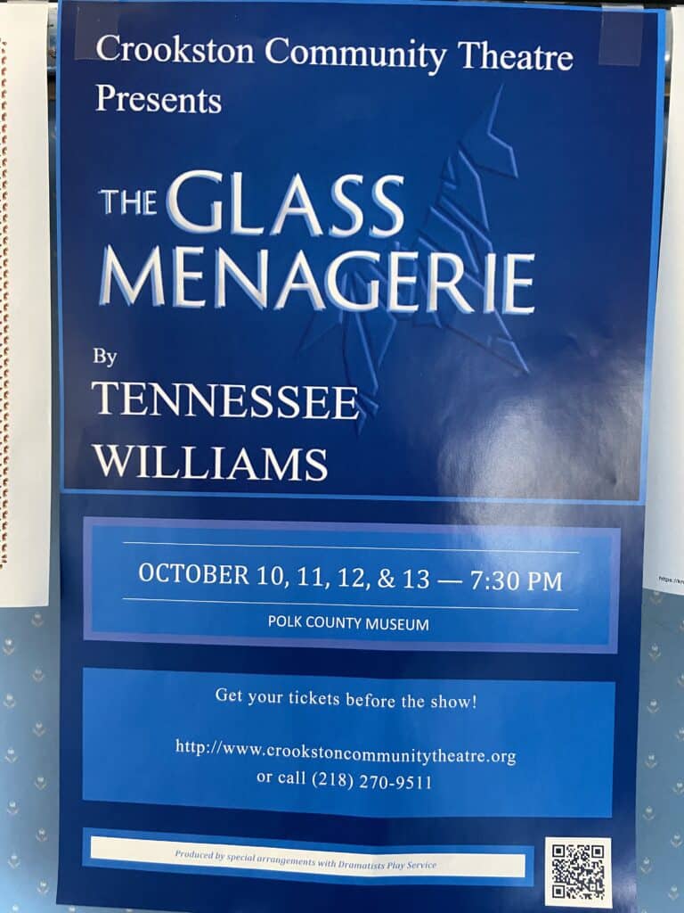 CCT to Perform “The Glass Menagerie” October 10-13.