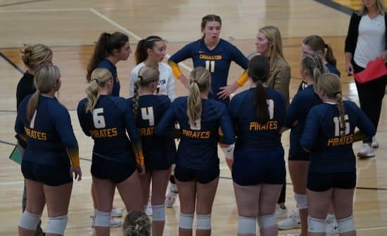 Crookston Pirate Volleyball drops match to Warroad in straight sets at home