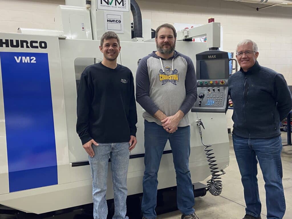 CNC Machining Center donated to Crookston High School by Northern Valley Machine Inc. of EGF
