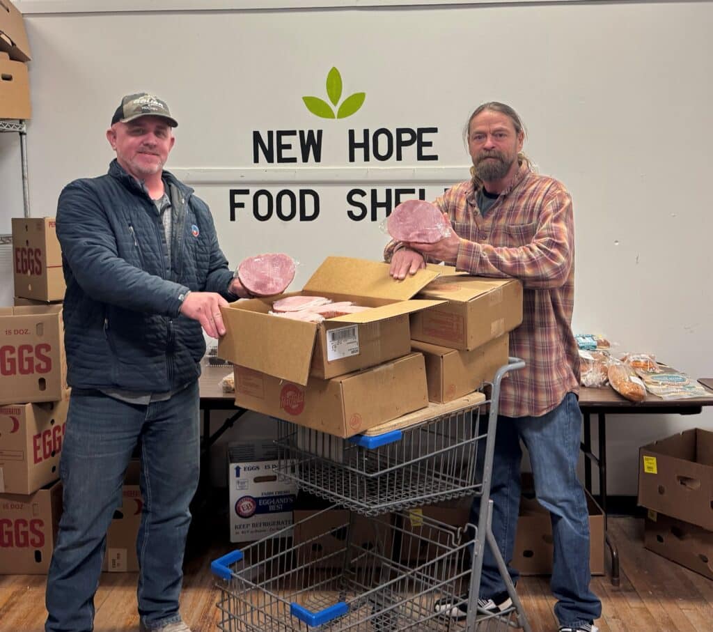 Crookston - Mike Enright and Keith DeRemer Food Shelf Manager