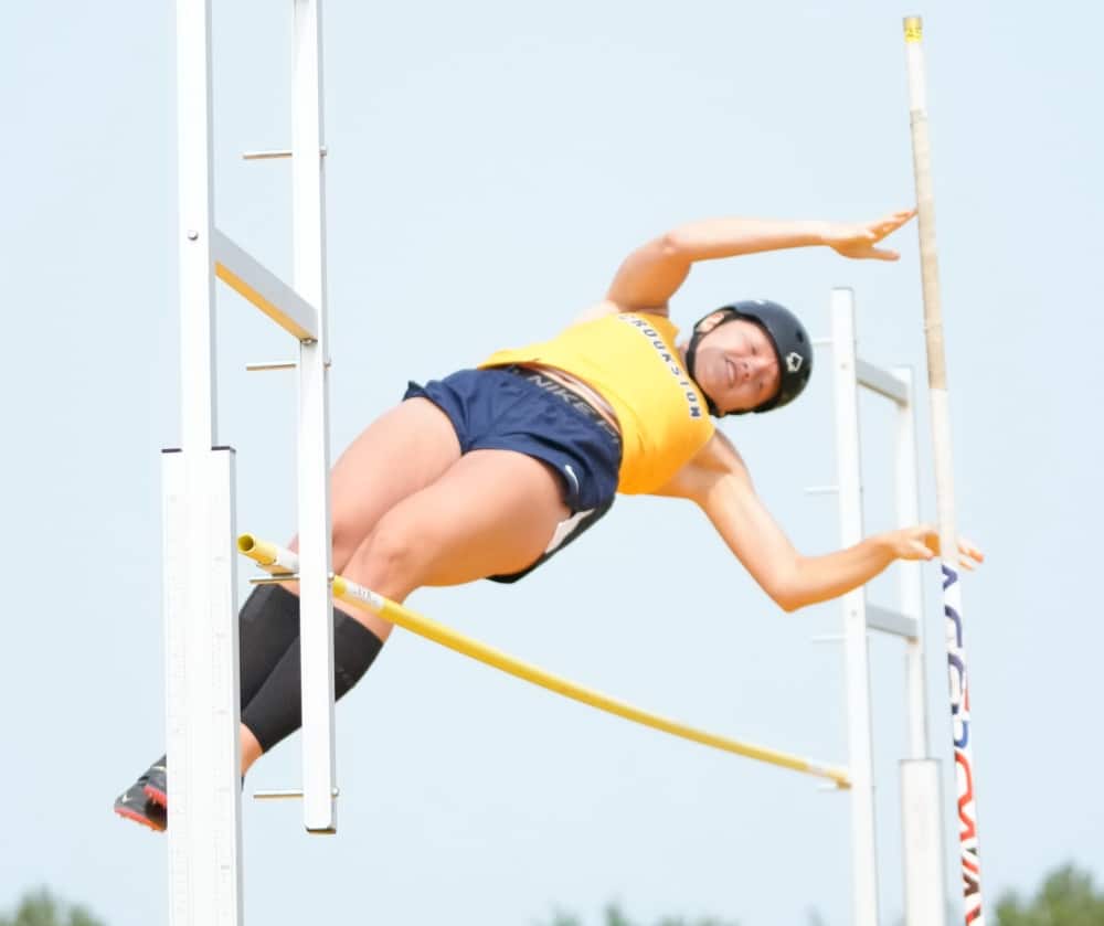 Crookston Pirate Track competing in Section 8A Track meet