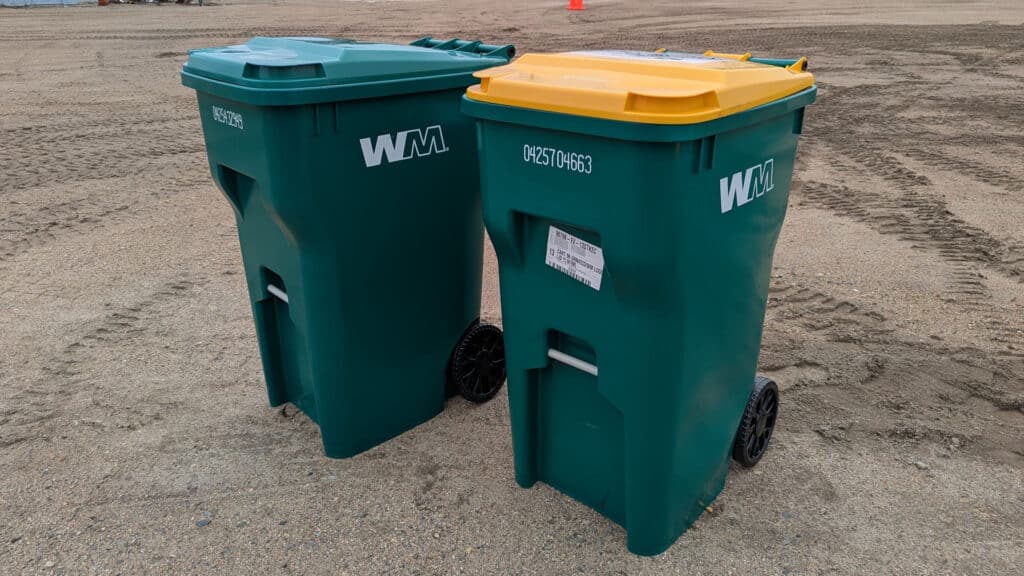 The new optional 95-gallon garbage and recycling bin services have begun in Crookston