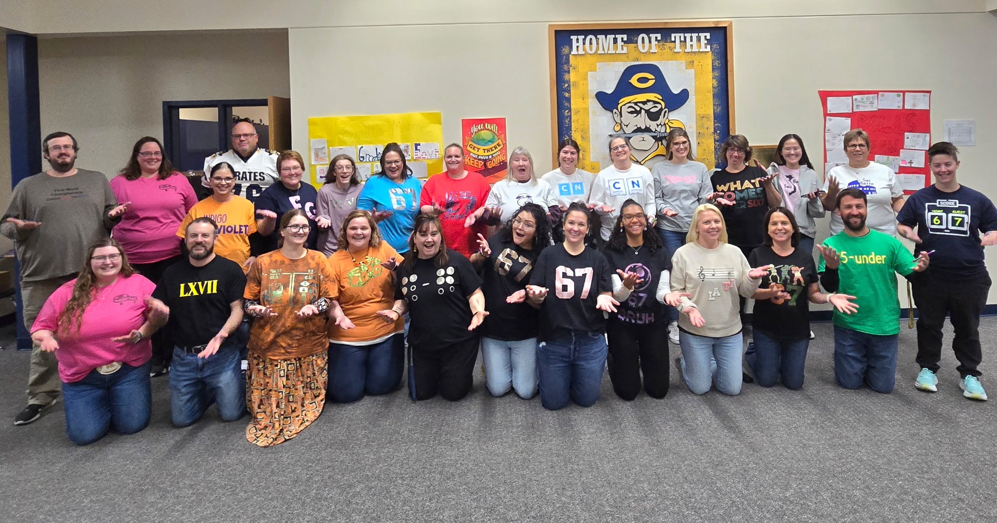 Crookston Middle School teachers have fun with the 6, 7 trend, and high school students have a Halloween parade