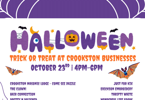 Crookston businesses participating in Trick-or-Treat event October 23