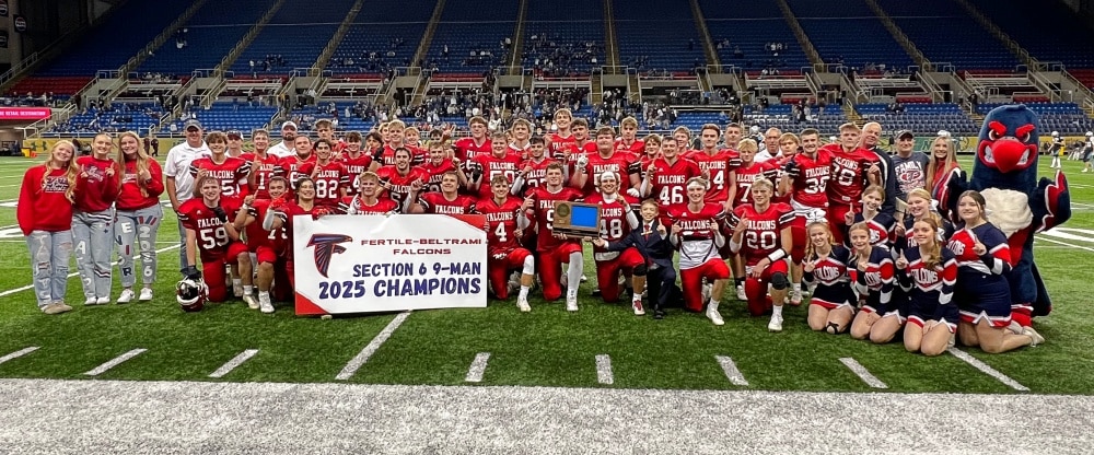 Bryer Strem’s 5 TDs lead Fertile-Beltrami to 5th straight Section 6 9-Man Championship