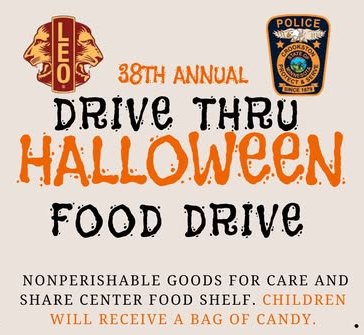 Crookston Leo Club and Police Department hosting the 38th annual Halloween Food Drive October 31