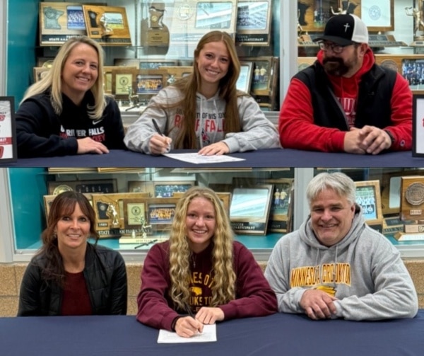 Chloe Boll and Ashlyn Bailey sign to play at UMC and UW-River Falls