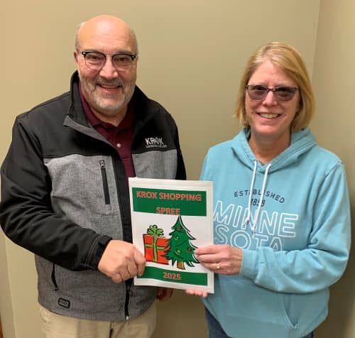 Lori Solheim wins the KROX Radi Shopping Spree