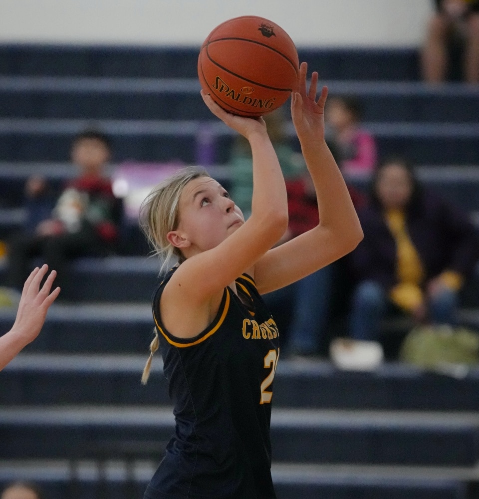 Crookston Pirate Girls Basketball uses several runs to beat Warroad