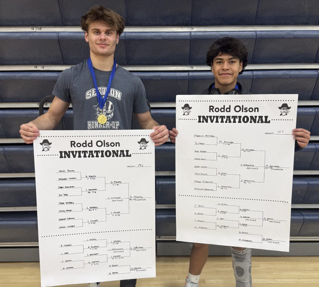 Crookston Wrestling’s Gavyn Hlucny, Mauricio Arriaga, and Emma Pierson win titles at Rodd Olson Invitational