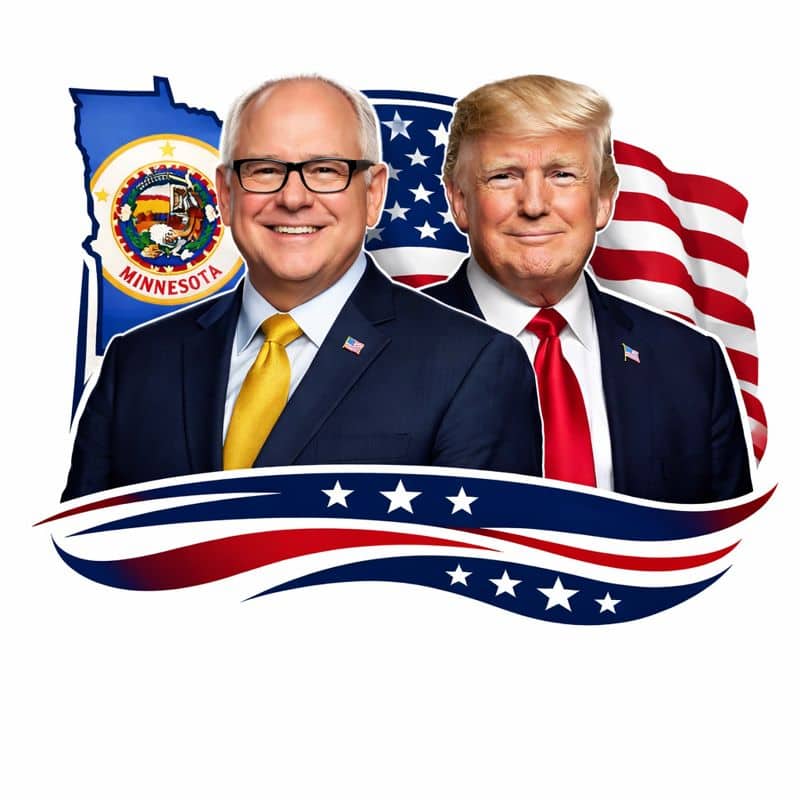Governor Tim Walz and President Donald Trump looking at working together in Minneapolis