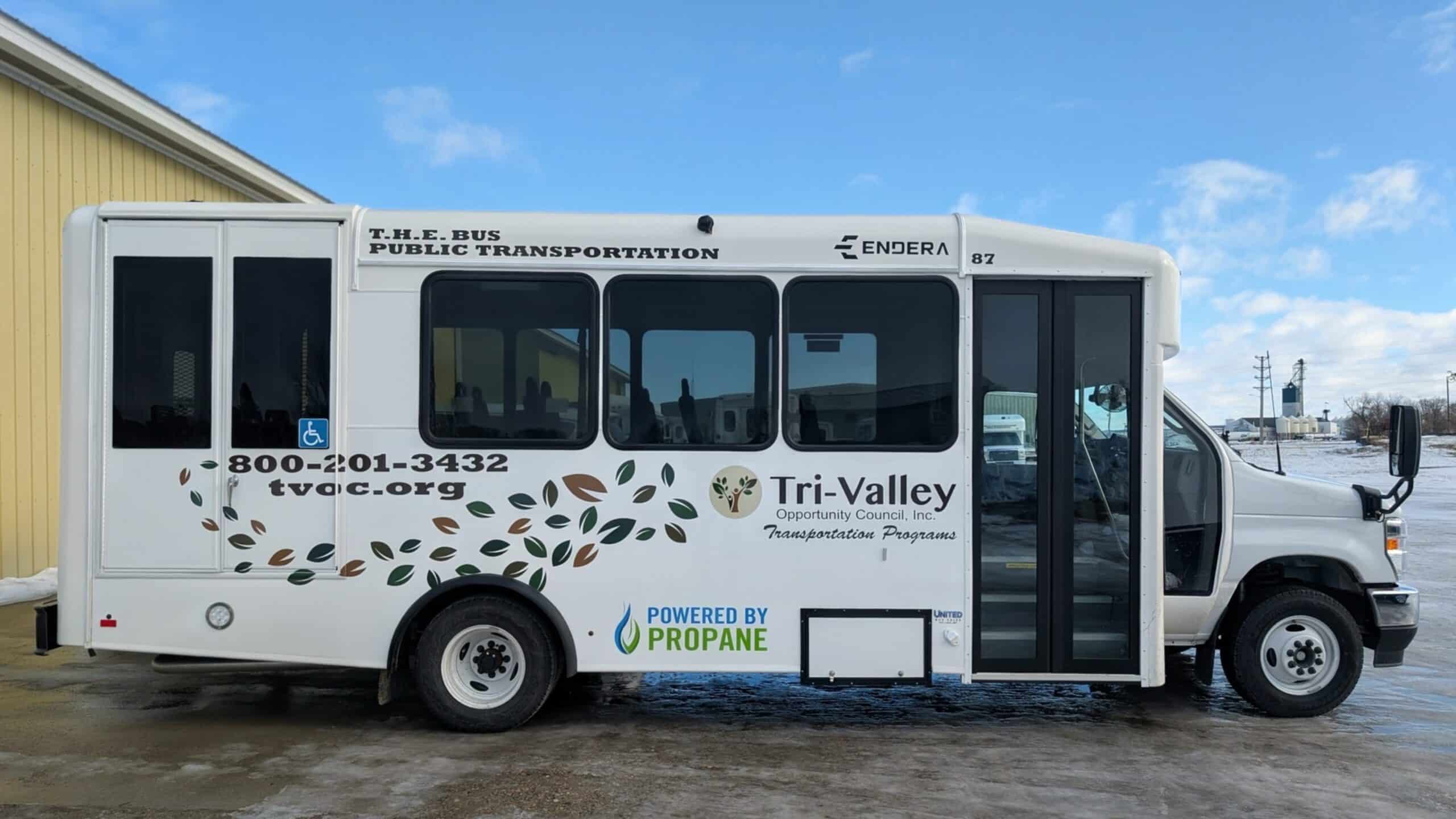 Tri-Valley Opportunity Council the first rural transit system in the state to deploy a propane-powered bus