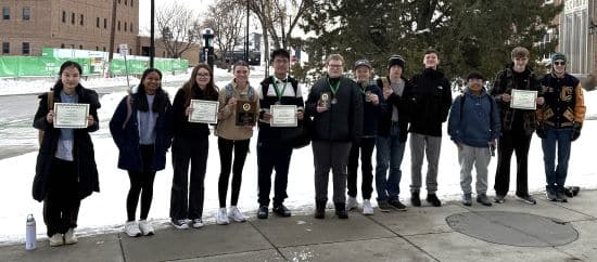 Crookston Jr. High students finish 2nd place at the UND Math Track meet