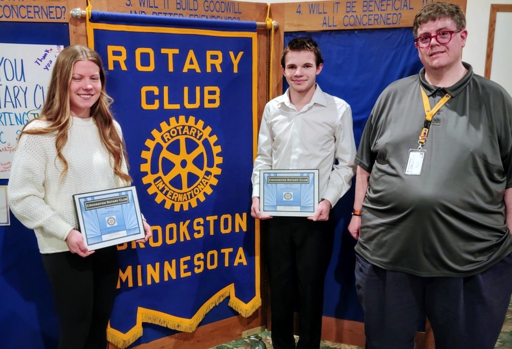 Crookston Rotary Club announces CHS students of the month for January and February