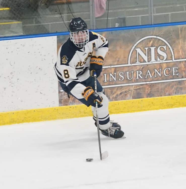 Crookston Boys Hockey allows four third period goals in loss to Roseau