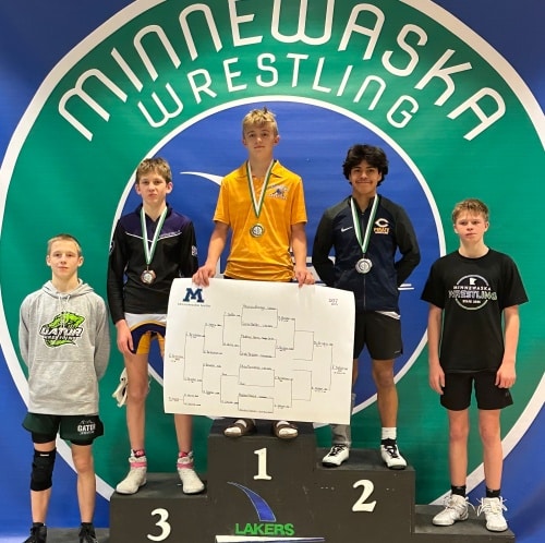 Crookston Wrestling’s Mauricio Arriaga and Gavyn Hlucny finish second at Minnewaska Tournament