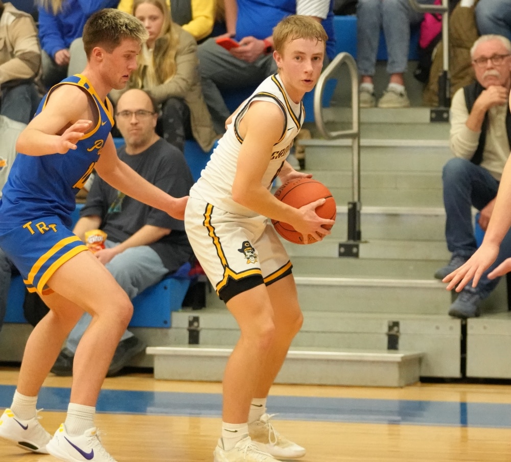 TRF uses strong start to the second half to beat the Crookston Pirate Boys Basketball team