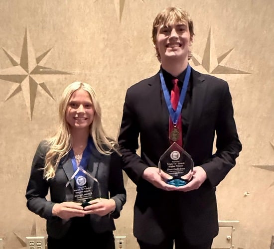 Hitchen and Gullickson win Region 8A “Triple A” Award, advance as state finalists