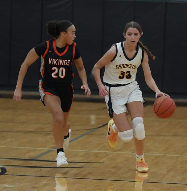 Crookston Girls Basketball gets behing early and never recovers in loss to Pelican Rapids in 8AA Tournament play