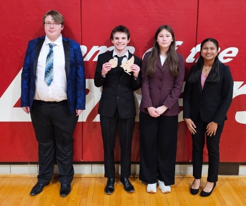 Crookston’s Zac Plante wins two contests at DL Speech competition