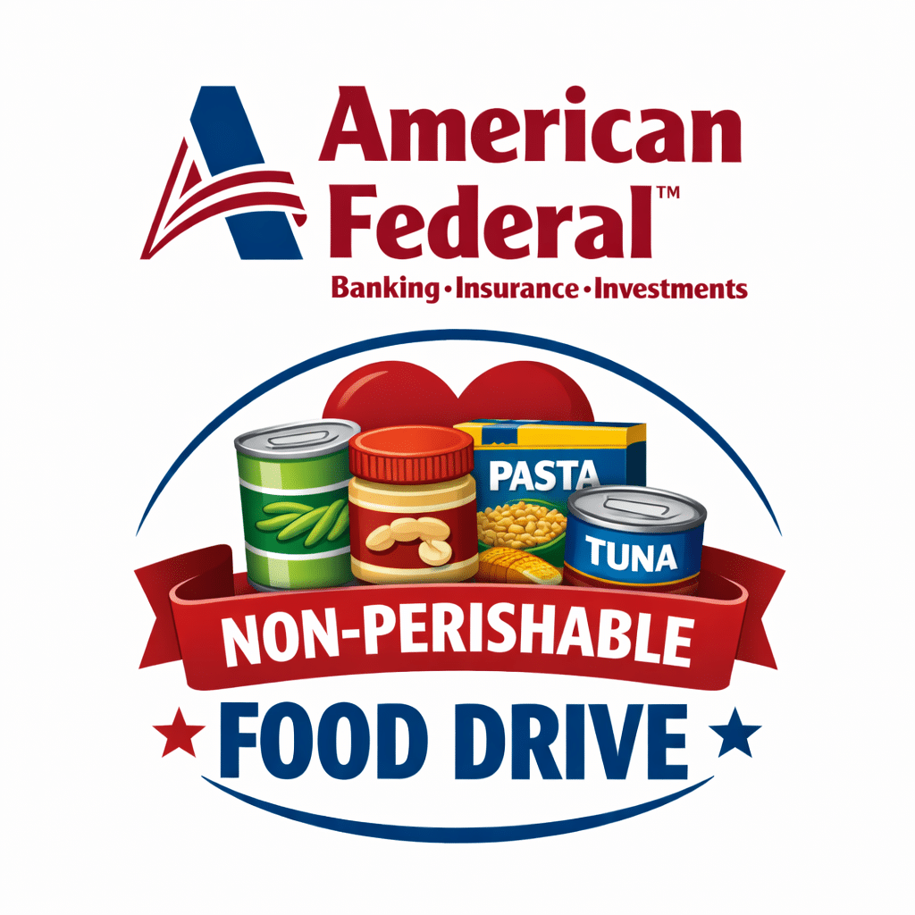 American Federal Bank in Crookston holding a non-perishable food drive through February 13
