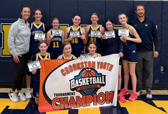 Crookston 7th grade girls basketball wins the CYBA tournament