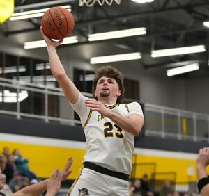 Perham makes 14 three-pointers to beat Crookston Pirate Boys Basketball in 8AA playoffs