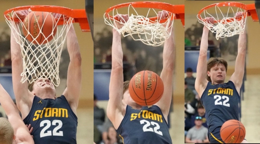 Stephen-Argyle Storm Boys Basketball pulls away after two big dunks, and another big game from Anders Thompson, to beat Clearbrook-Gonvick in the Section 8A 1/4 finals.