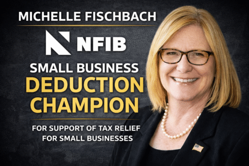 Representative Michelle Fischbach recognized as a Small Business Deduction Champion by the NFIB