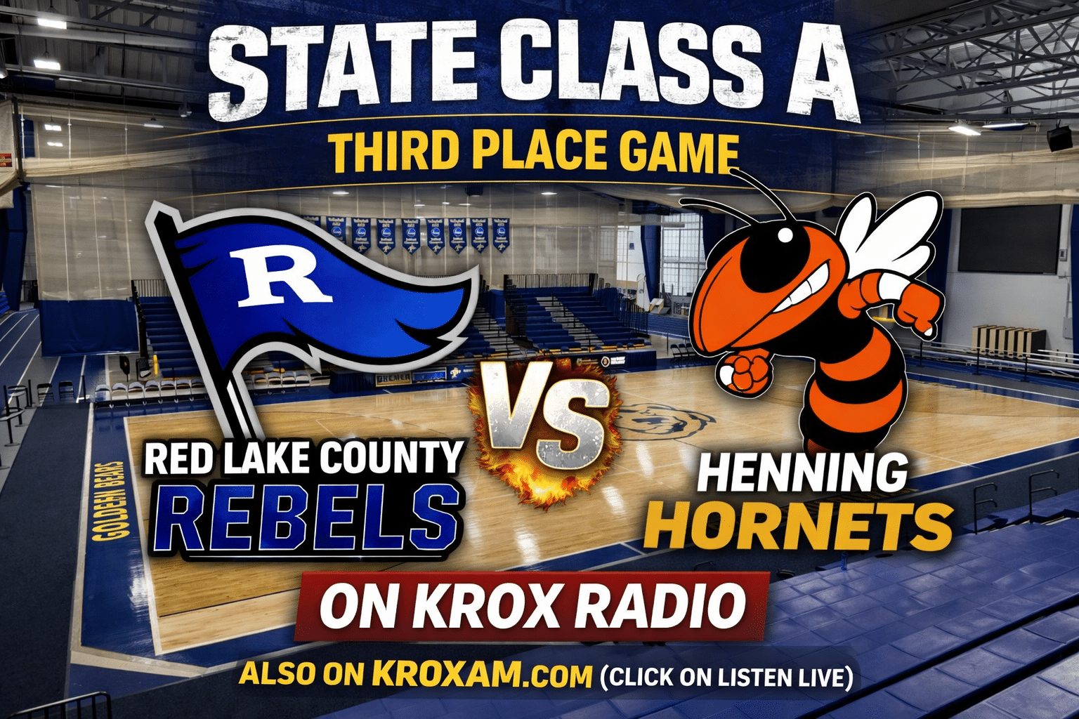 Red Lake County takes on Henning for State Boys Basketball 3rd place game – on KROX