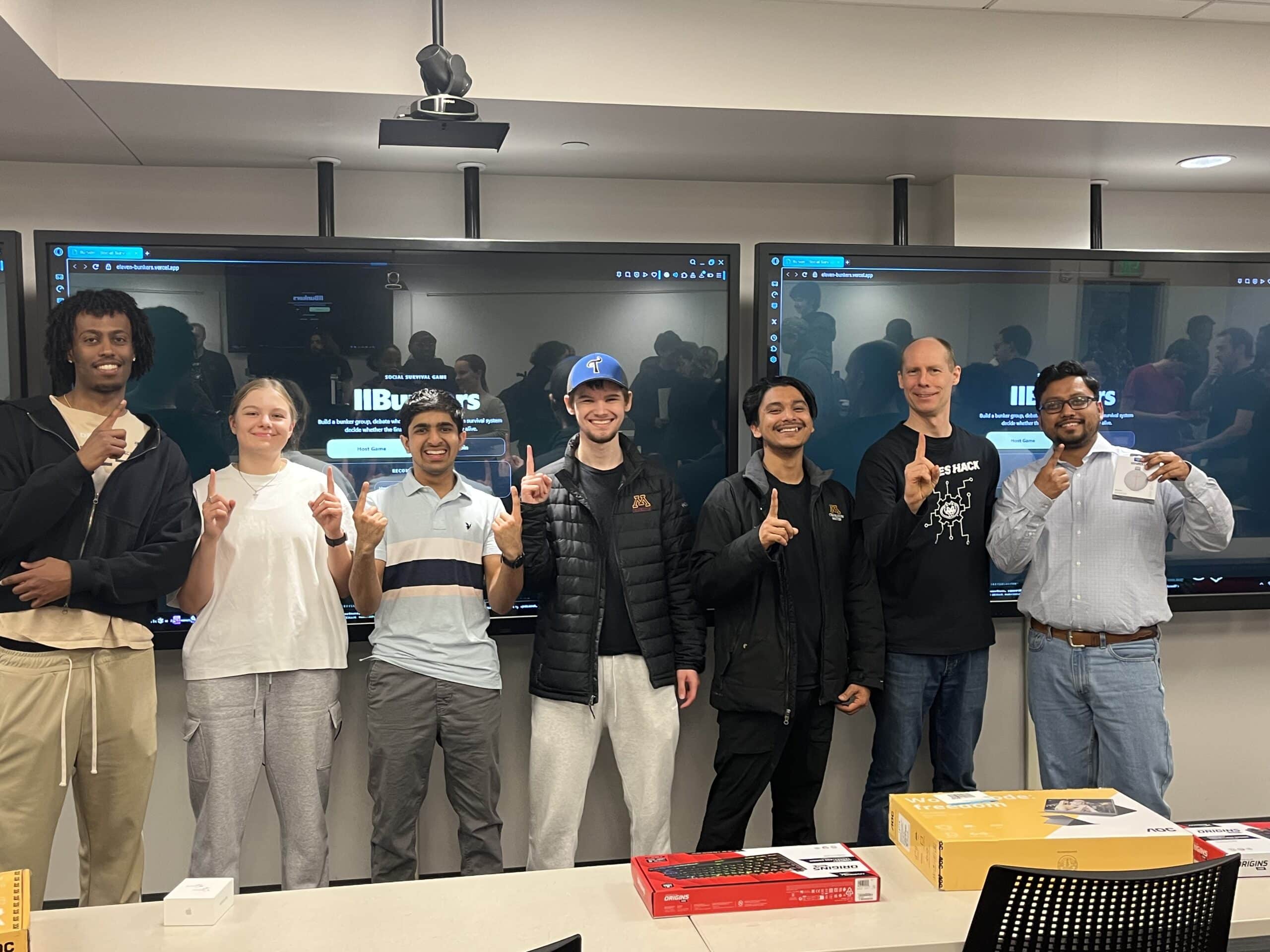 UMC software engineering students take first place at a Hackathon event at St. Cloud State