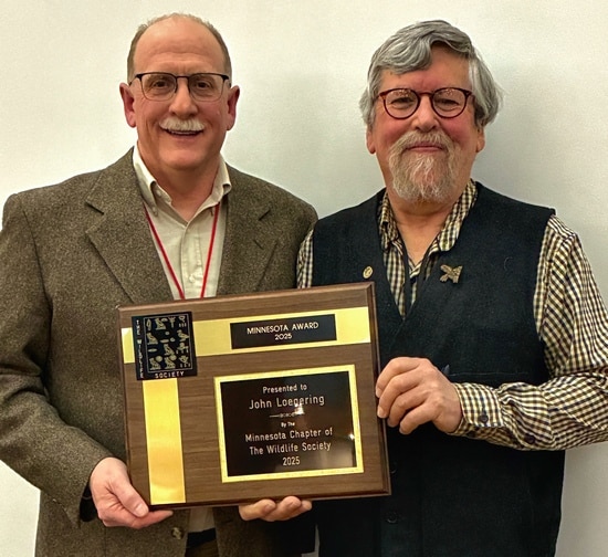 UMC’s John Loegering receives the Minnesota Award from The Wildlife Society