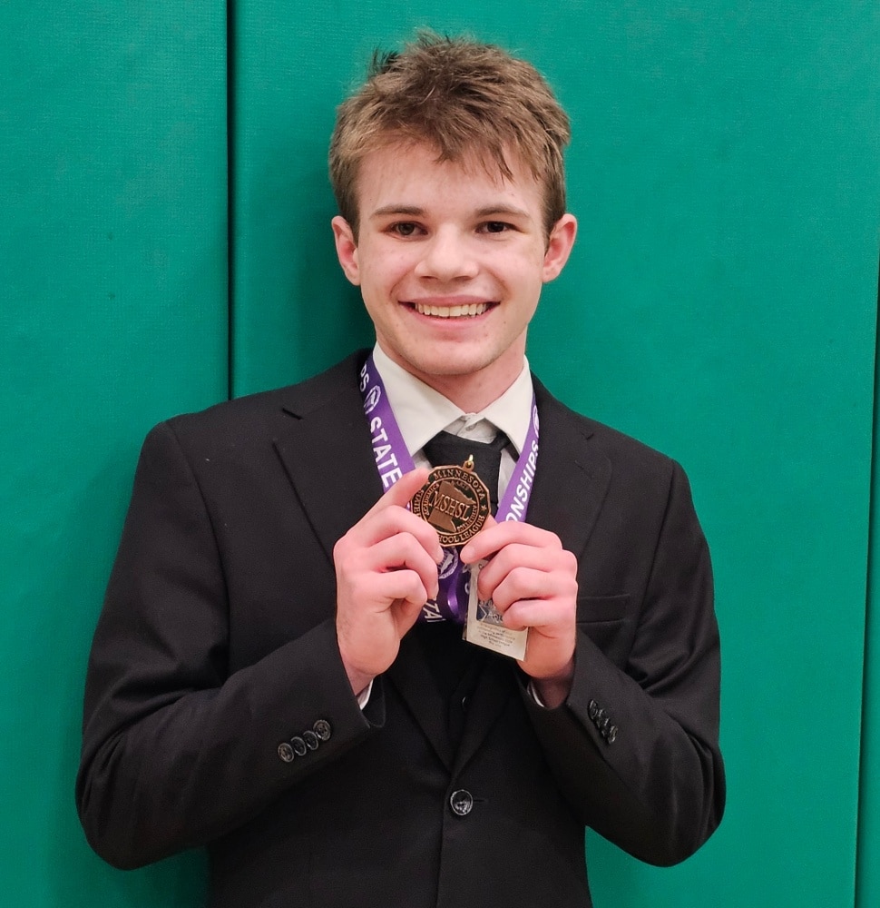 Crookston’s Zac Plante finishes 7th at State Speech