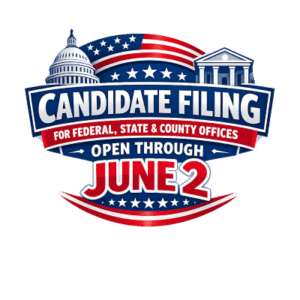 The candidate filing periods for all federal, state, and county offices is open until June 2