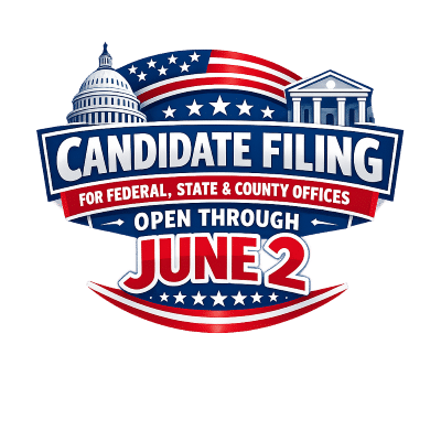 The candidate filing periods for all federal, state, and county offices is open until June 2