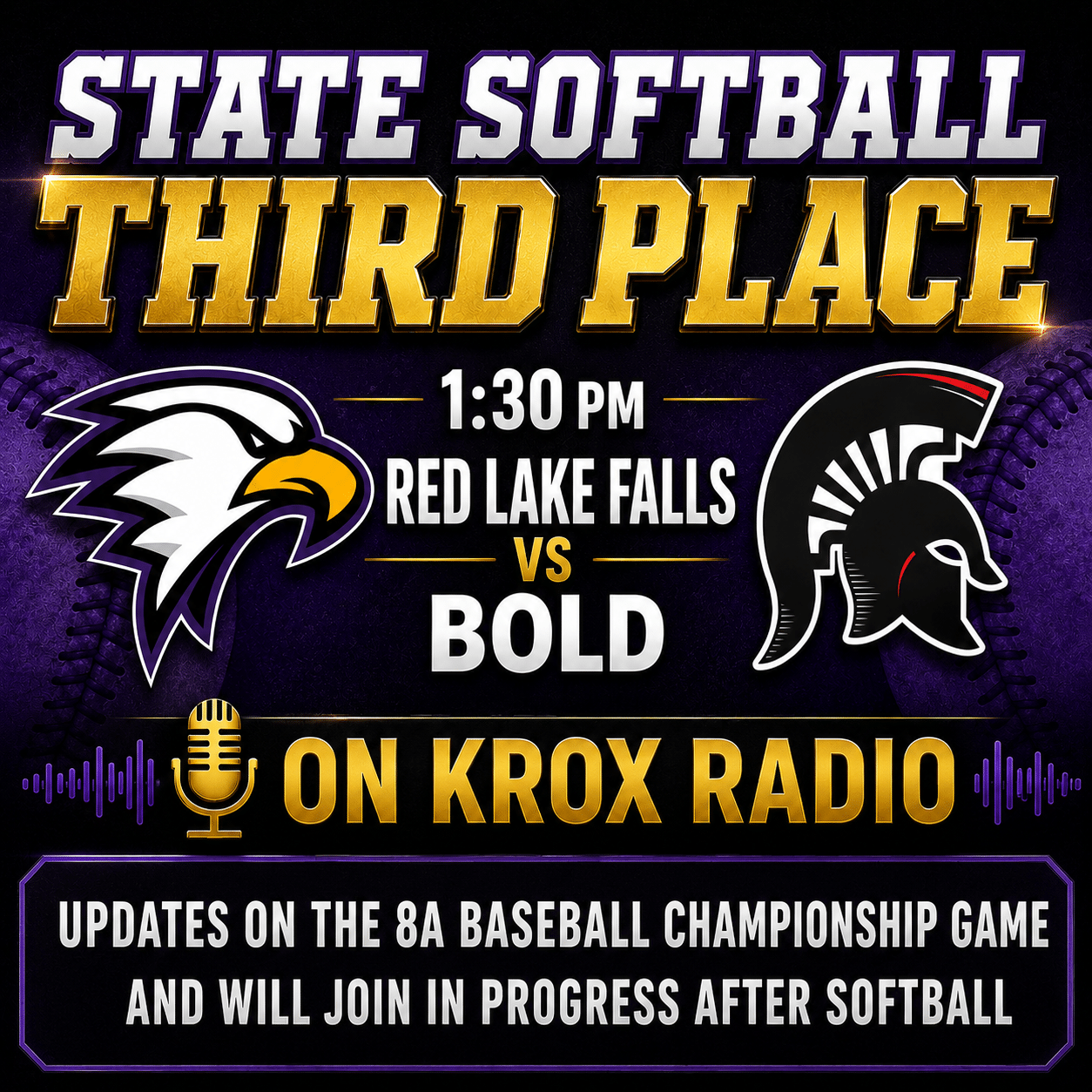 Red Lake Falls Softball takes on BOLD in State 3rd Place game