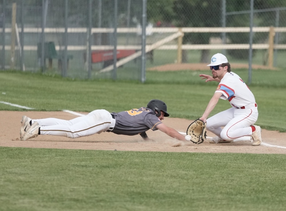 Red Lake County American Legion baseball cruises to a 9-0 victory over Crookston