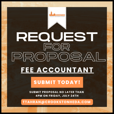 City of Crookston issues RFP for CHEDA fee accounting services