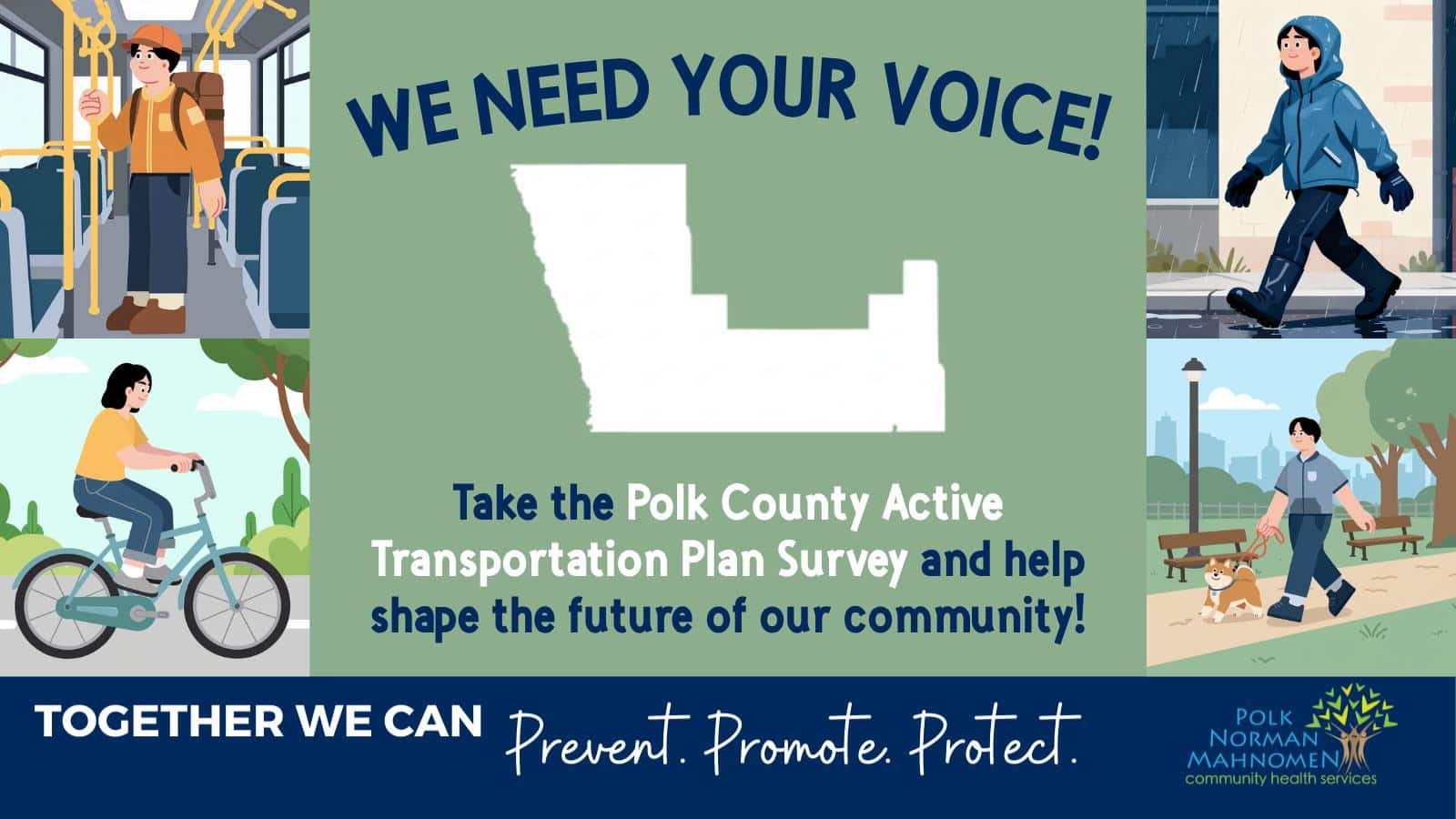 Polk County Public Health is seeking responses on their Active Transportation Plan survey